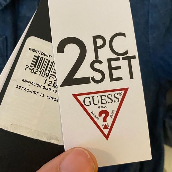 🆕 GUESS Baby Denim Dress & Bloomers Set - Picture 14 of 15